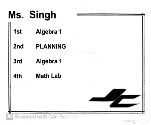 Schedule